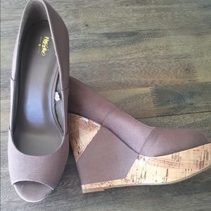 Taupe Wedge Heels